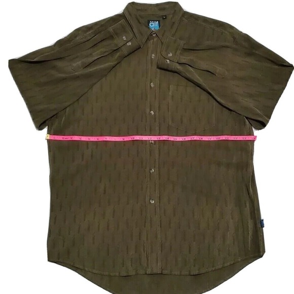 Vintage Kuhl‎ "Alf" (Men's Large) Long Sleeve Button Front Shirt Green Tencel - Picture 8 of 10